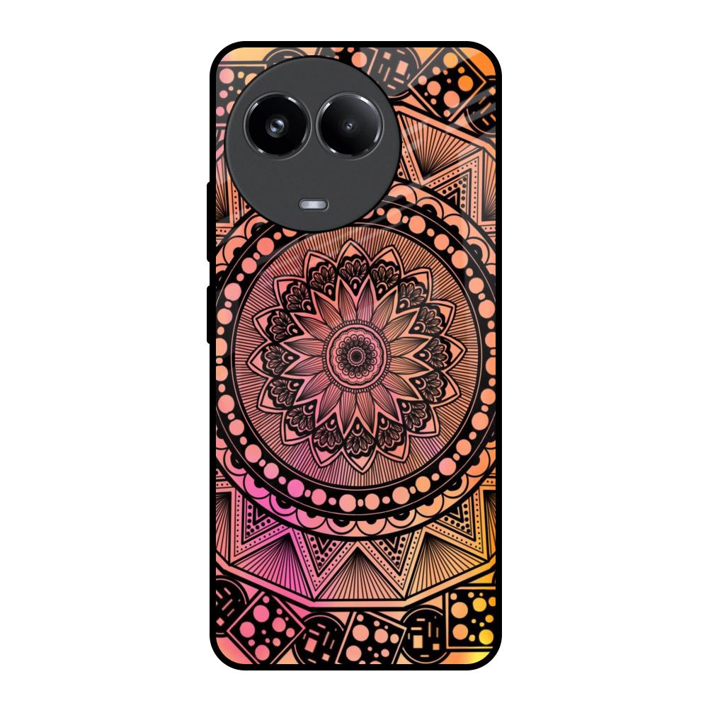 Floral Mandala Realme 11x 5G Glass Back Cover Online