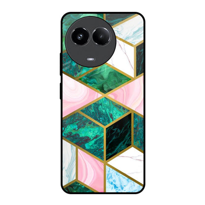 Seamless Green Marble Realme 11x 5G Glass Back Cover Online