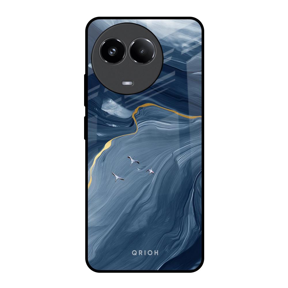 Deep Ocean Marble Realme 11x 5G Glass Back Cover Online