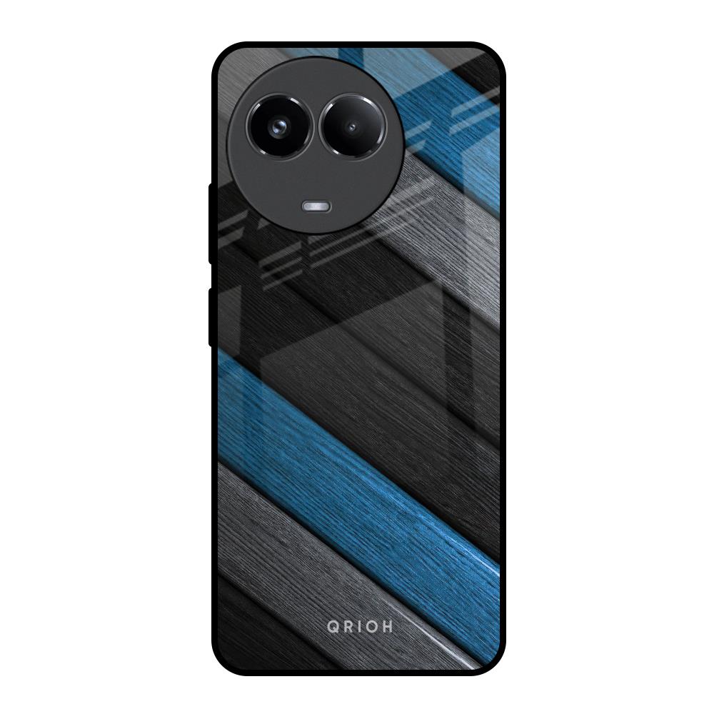 Multicolor Wooden Effect Realme 11x 5G Glass Back Cover Online