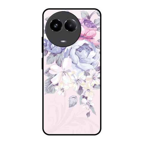 Elegant Floral Realme 11x 5G Glass Back Cover Online
