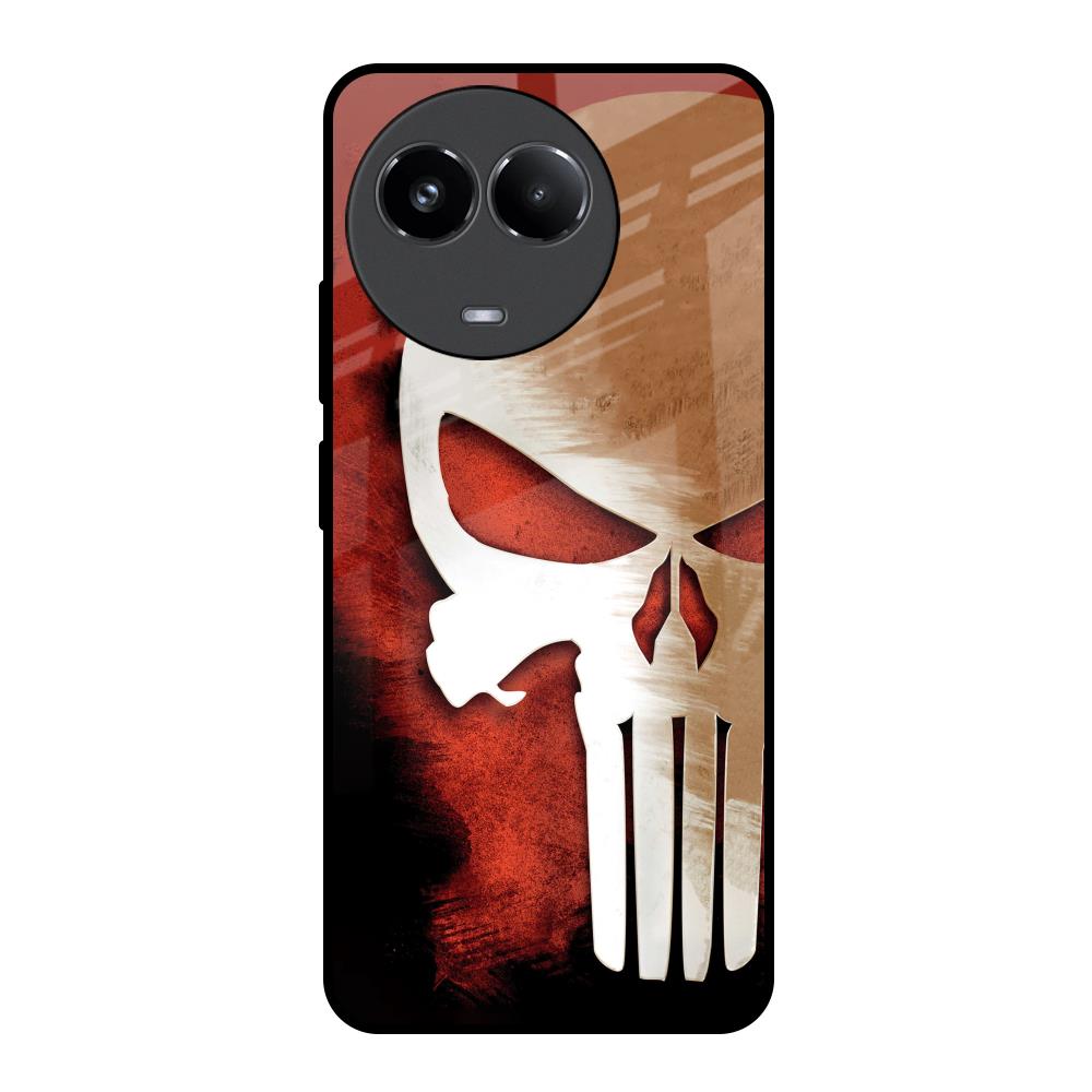 Red Skull Realme 11x 5G Glass Back Cover Online