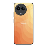 Orange Curve Pattern Realme 11x 5G Glass Back Cover Online