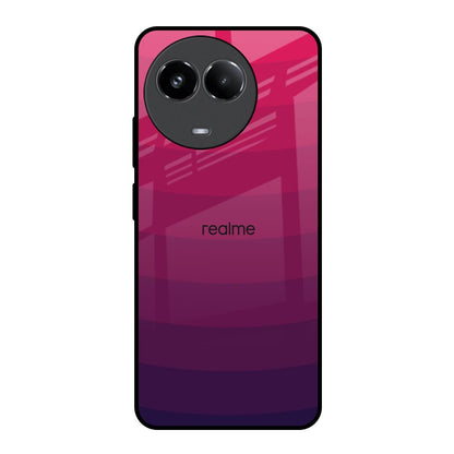 Wavy Pink Pattern Realme 11x 5G Glass Back Cover Online
