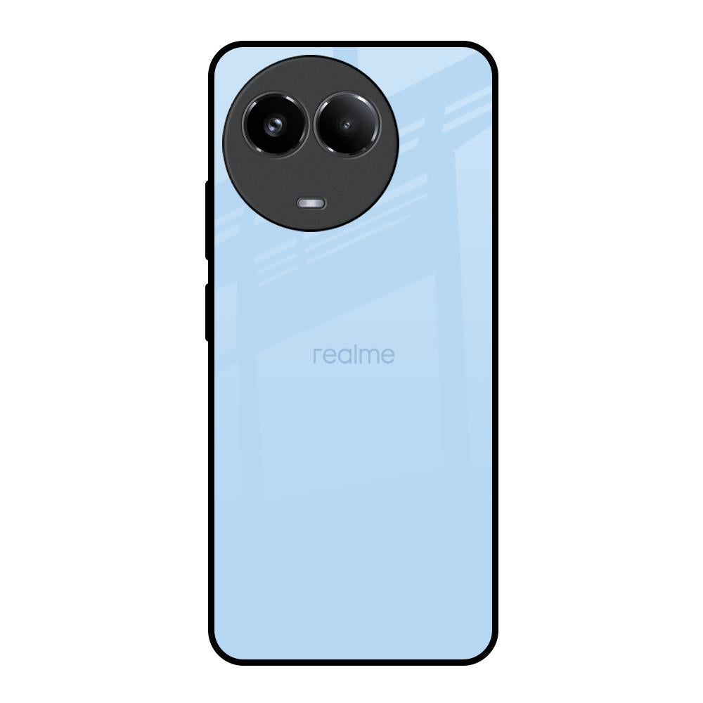 Pastel Sky Blue Realme 11x 5G Glass Back Cover Online