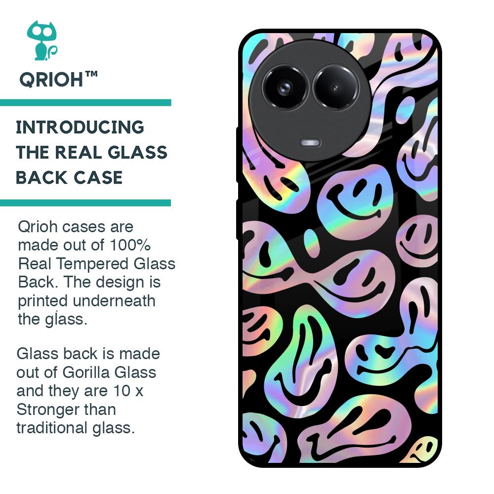 Acid Smile Glass Case for Realme 11x 5G