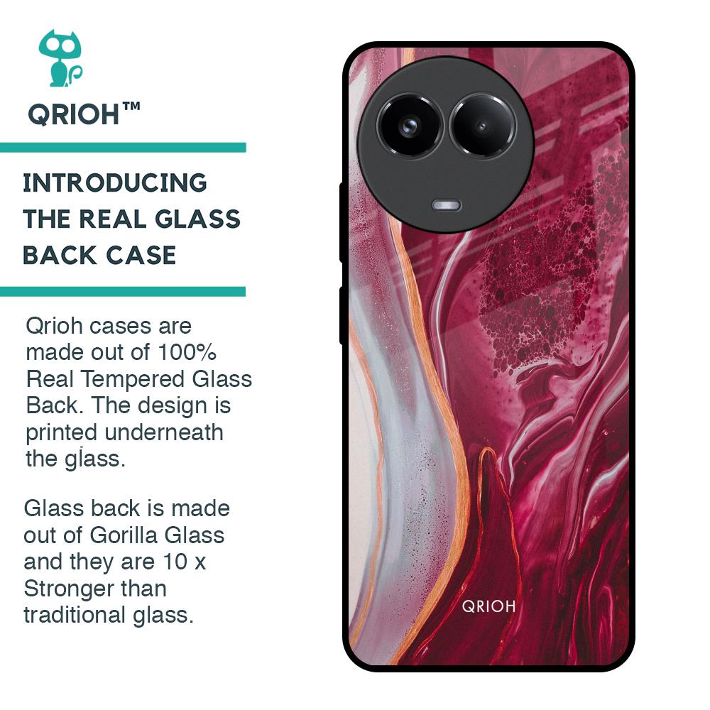 Crimson Ruby Glass Case for Realme 11x 5G
