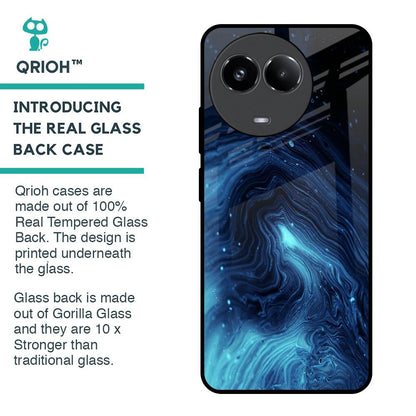 Dazzling Ocean Gradient Glass Case For Realme 11x 5G