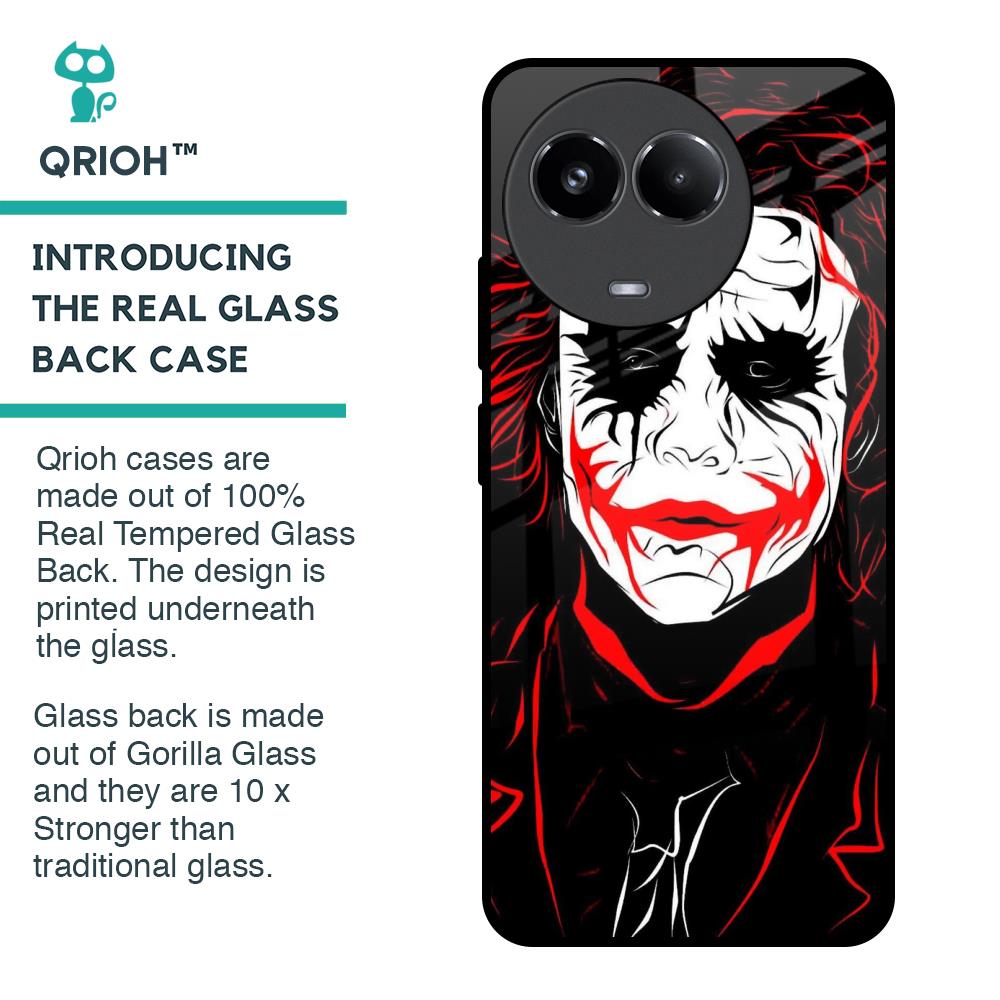 Life In Dark Glass Case For Realme 11x 5G