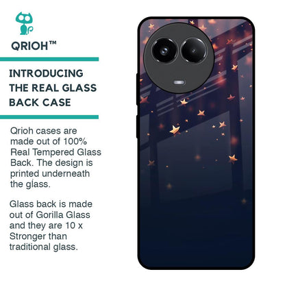 Falling Stars Glass Case For Realme 11x 5G