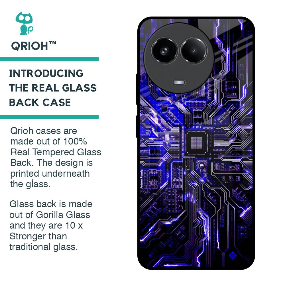 Techno Color Pattern Glass Case For Realme 11x 5G