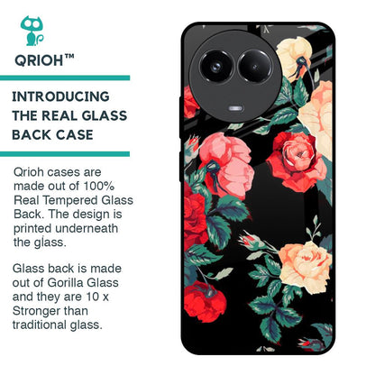 Floral Bunch Glass Case For Realme 11x 5G