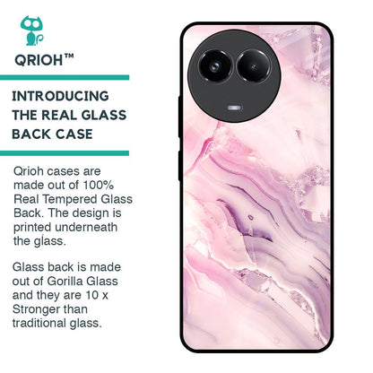 Diamond Pink Gradient Glass Case For Realme 11x 5G