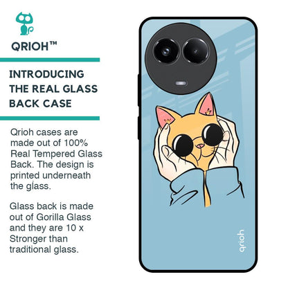 Adorable Cute Kitty Glass Case For Realme 11x 5G