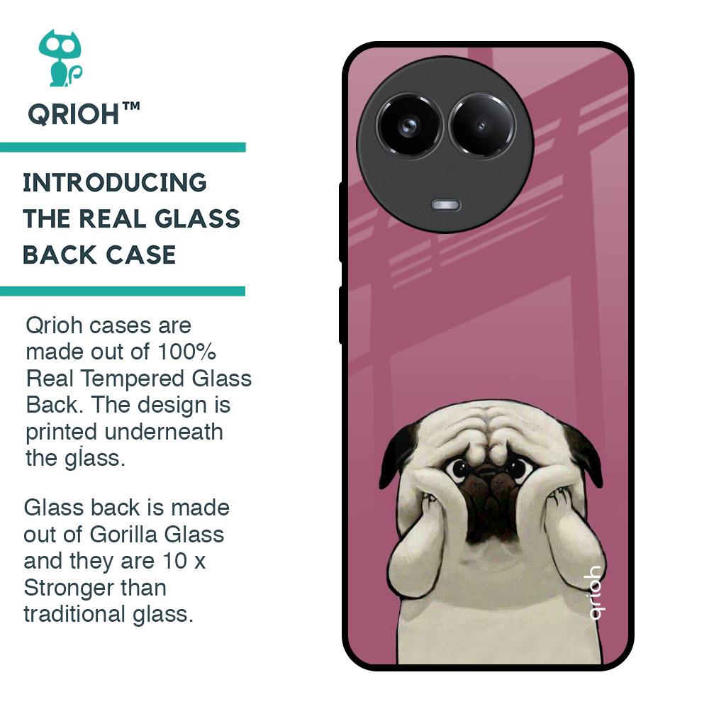 Funny Pug Face Glass Case For Realme 11x 5G