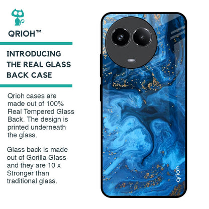 Gold Sprinkle Glass Case for Realme 11x 5G