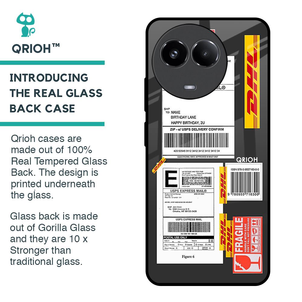 Cool Barcode Label Glass Case For Realme 11x 5G