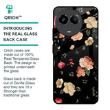 Black Spring Floral Glass Case for Realme 11x 5G