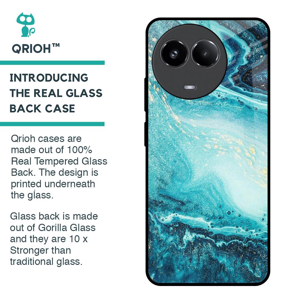 Sea Water Glass Case for Realme 11x 5G