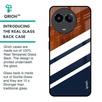 Bold Stripes Glass Case for Realme 11x 5G