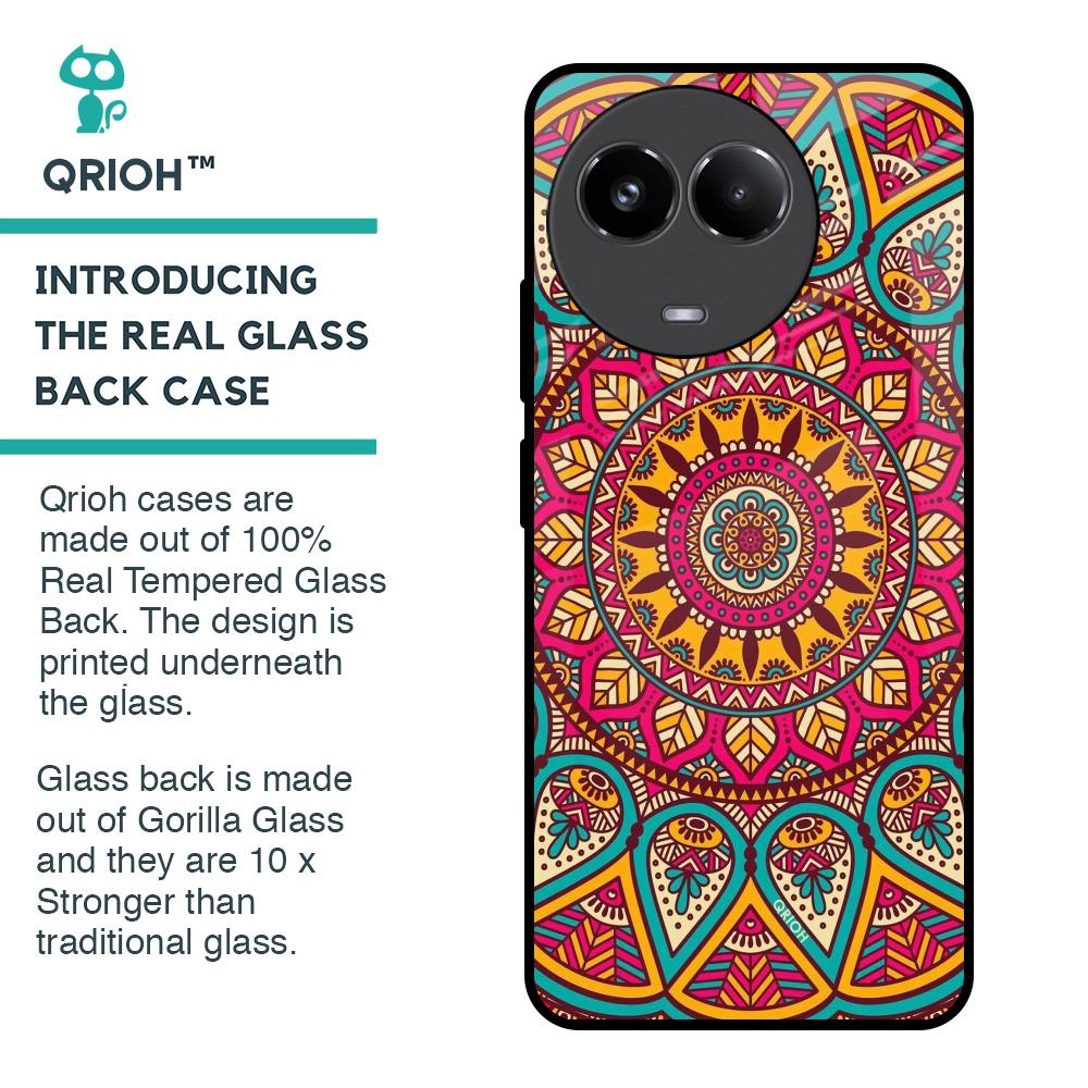 Elegant Mandala Glass Case for Realme 11x 5G
