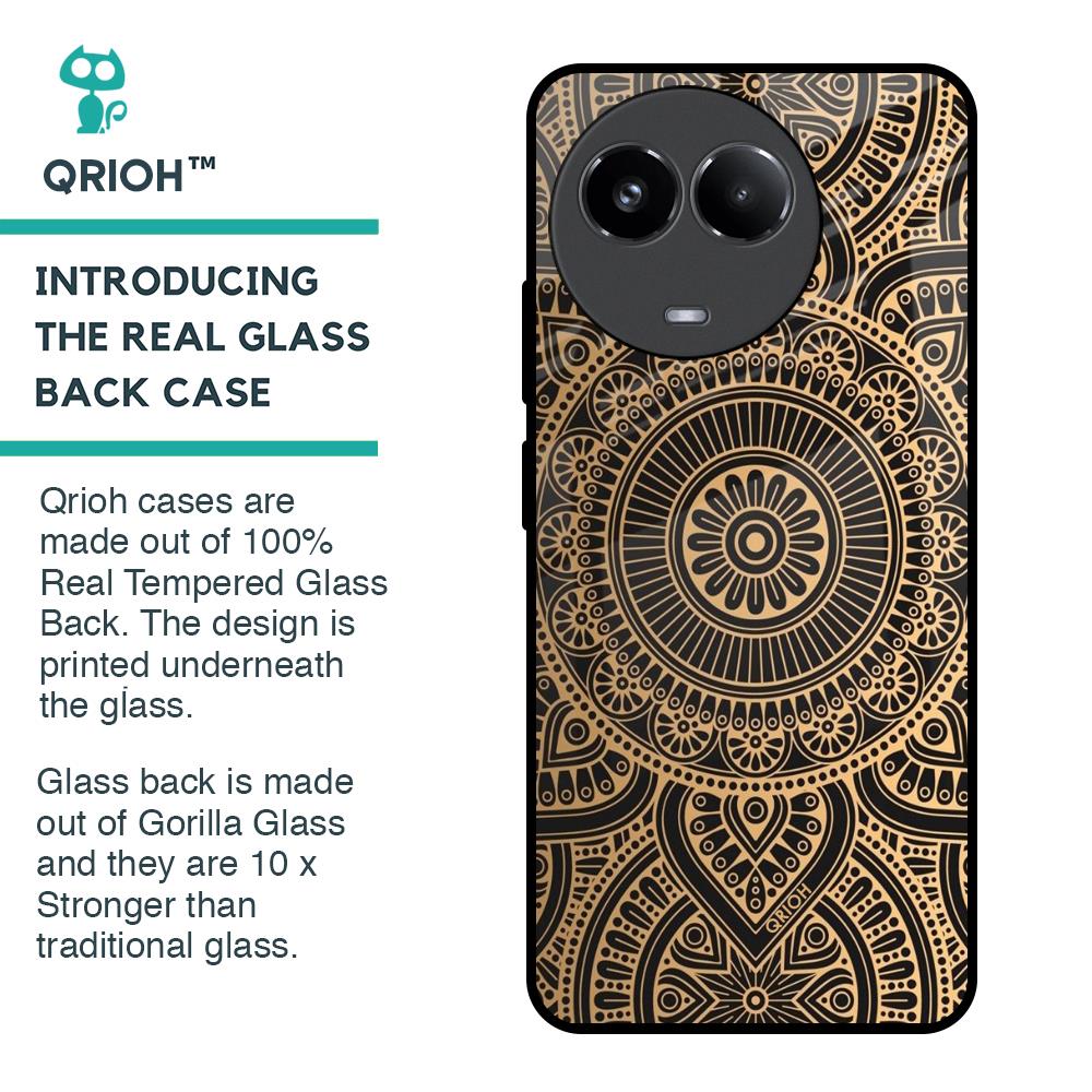Luxury Mandala Glass Case for Realme 11x 5G