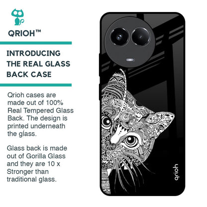 Kitten Mandala Glass Case for Realme 11x 5G