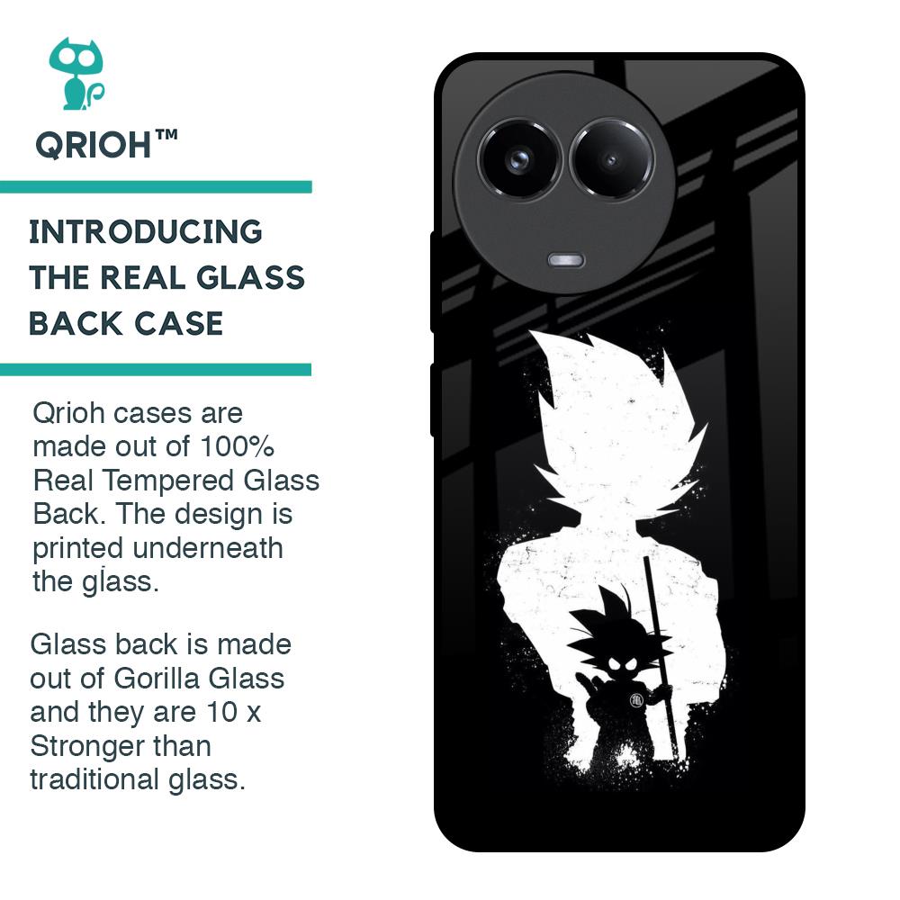 Monochrome Goku Glass Case for Realme 11x 5G