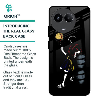 Luffy Line Art Glass Case for Realme 11x 5G