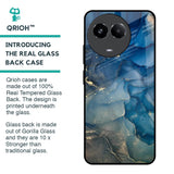 Blue Cool Marble Glass Case for Realme 11x 5G