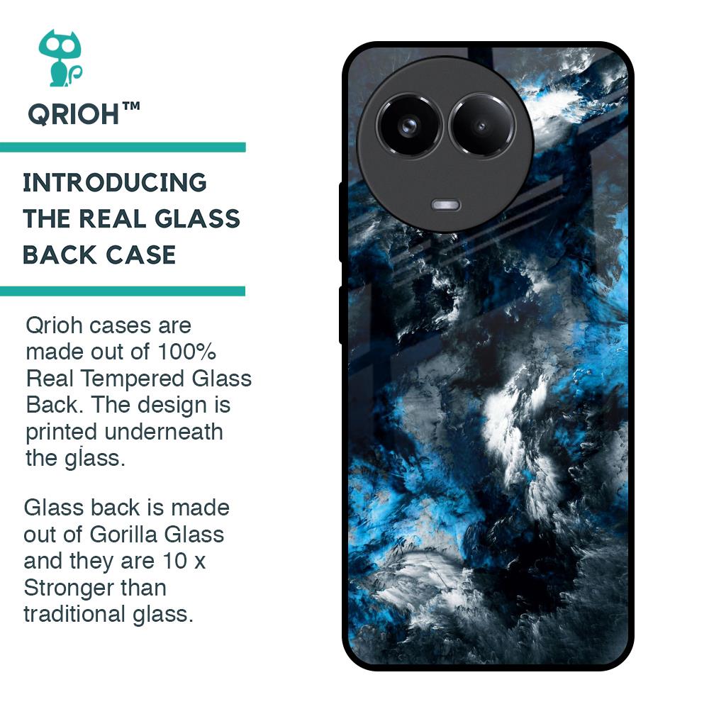 Cloudy Dust Glass Case for Realme 11x 5G