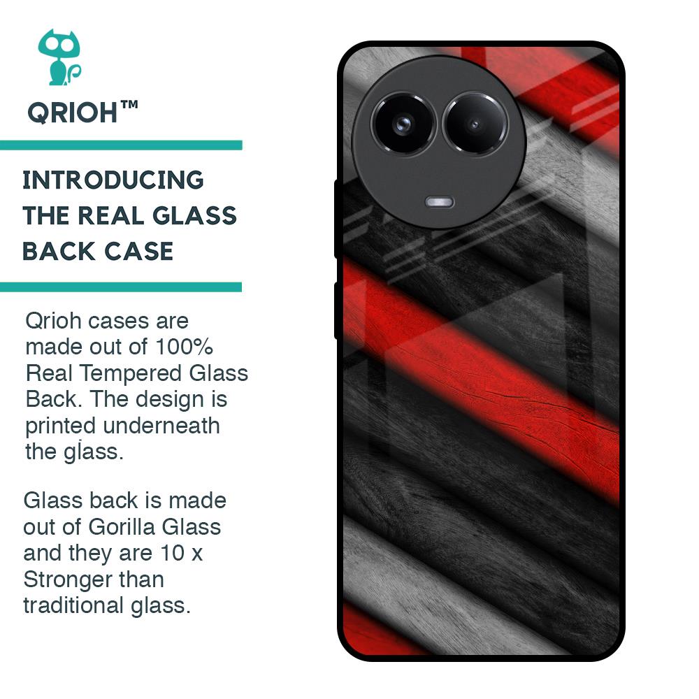Soft Wooden Texture Glass Case for Realme 11x 5G