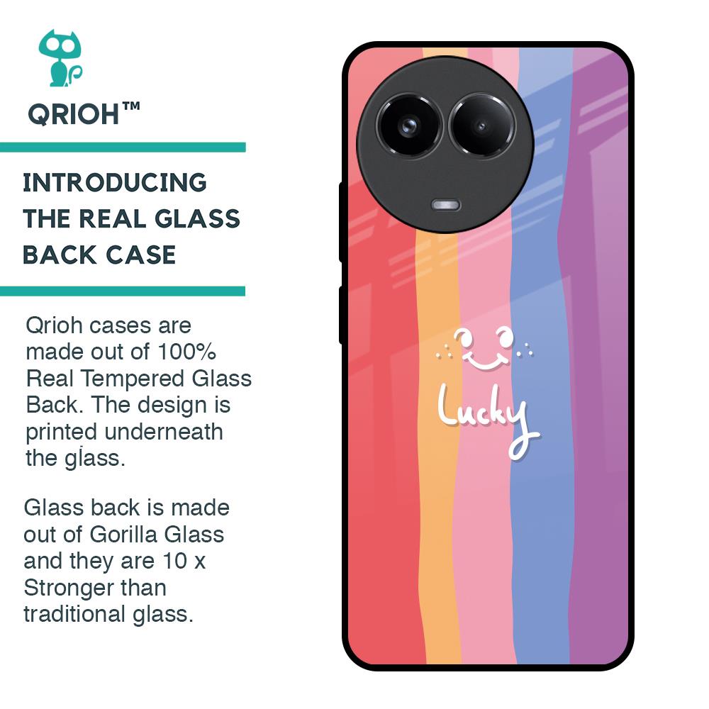 Lucky Abstract Glass Case for Realme 11x 5G