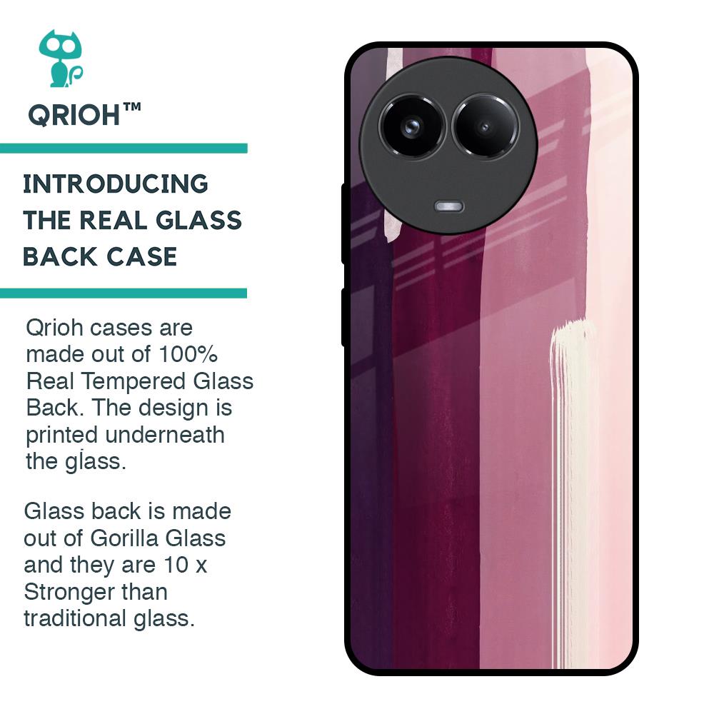 Brush Stroke Art Glass Case for Realme 11x 5G