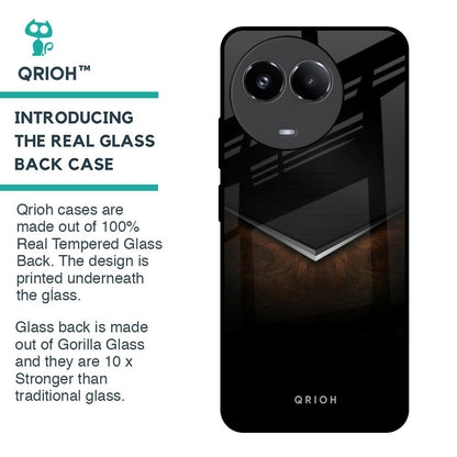Dark Walnut Glass Case for Realme 11x 5G
