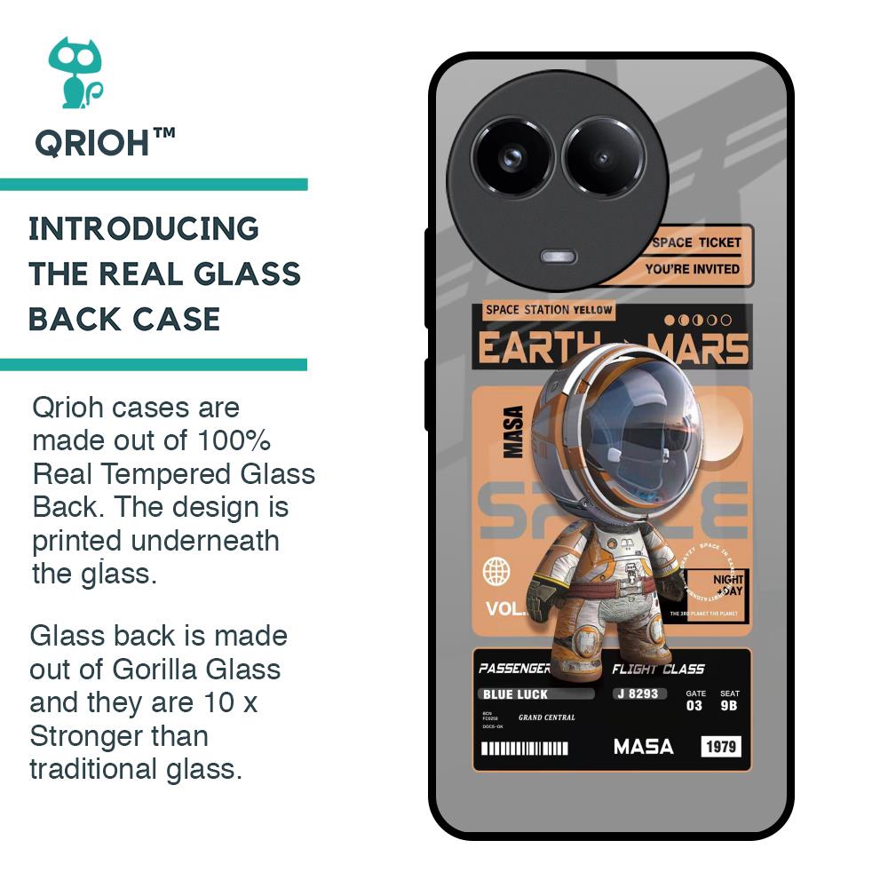 Space Ticket Glass Case for Realme 11x 5G