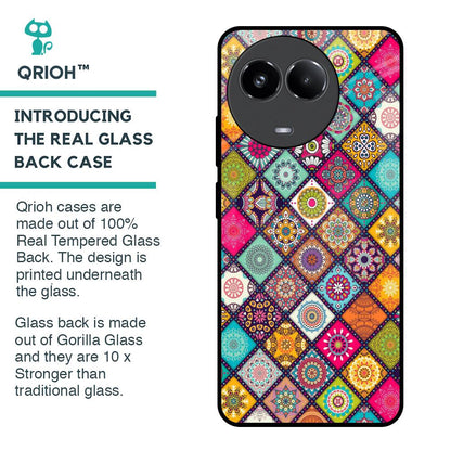 Multicolor Mandala Glass Case for Realme 11x 5G