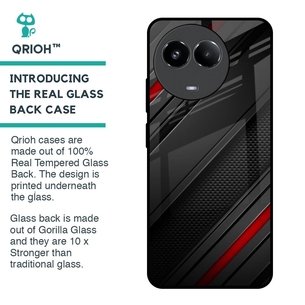Modern Abstract Glass Case for Realme 11x 5G