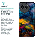 Multicolor Oil Painting Glass Case for Realme 11x 5G