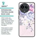 Elegant Floral Glass Case for Realme 11x 5G