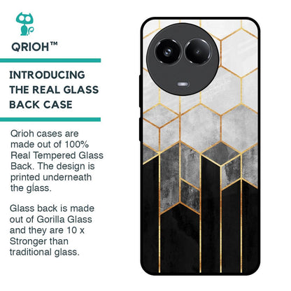 Tricolor Pattern Glass Case for Realme 11x 5G