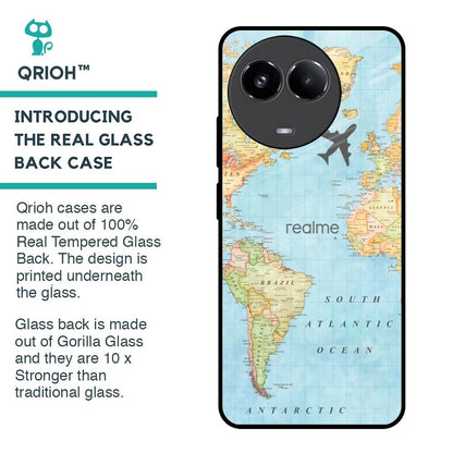 Fly Around The World Glass Case for Realme 11x 5G