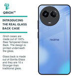 Vibrant Blue Texture Glass Case for Realme 11x 5G