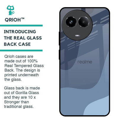 Navy Blue Ombre Glass Case for Realme 11x 5G