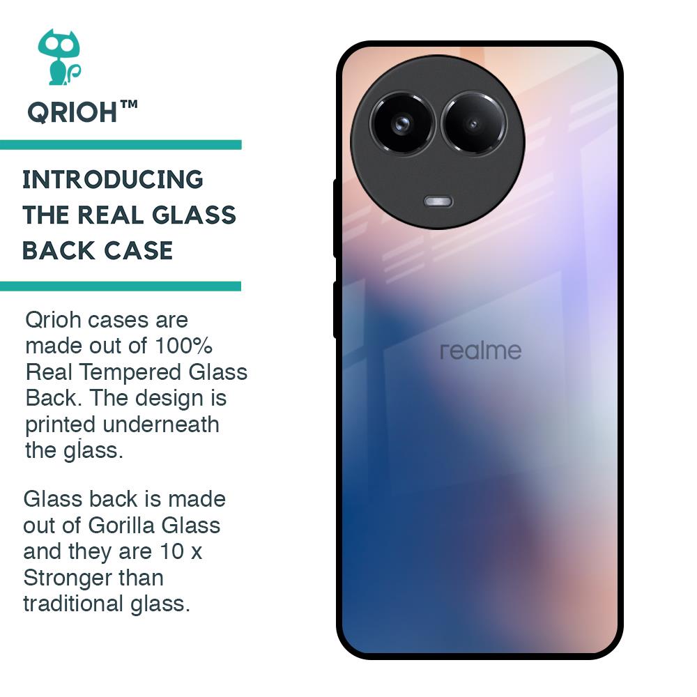 Blue Mauve Gradient Glass Case for Realme 11x 5G