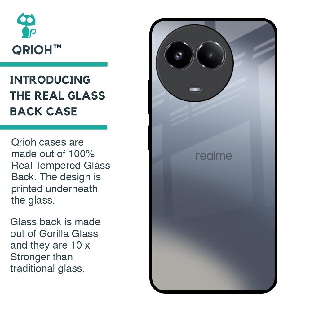Space Grey Gradient Glass Case for Realme 11x 5G