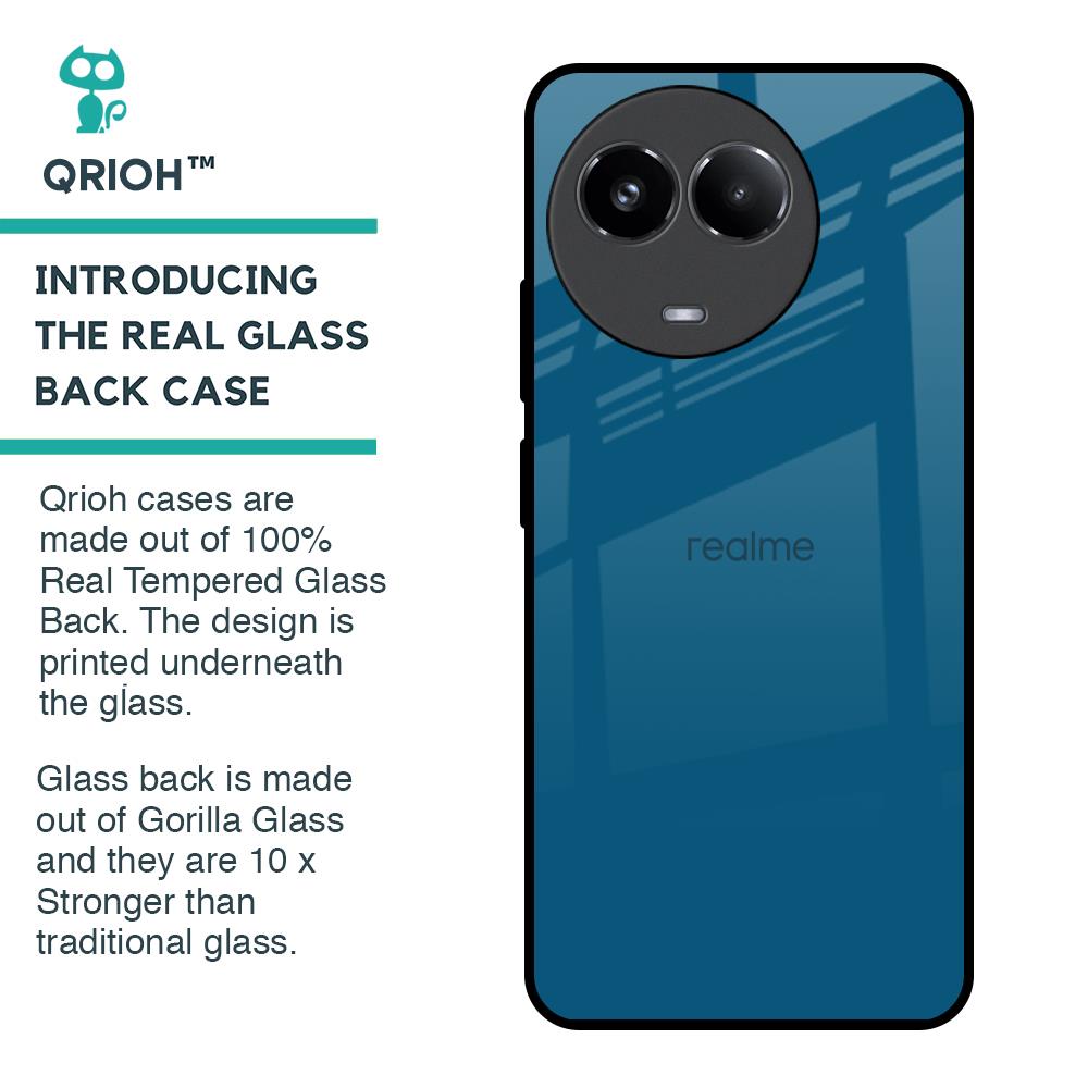 Cobalt Blue Glass Case for Realme 11x 5G