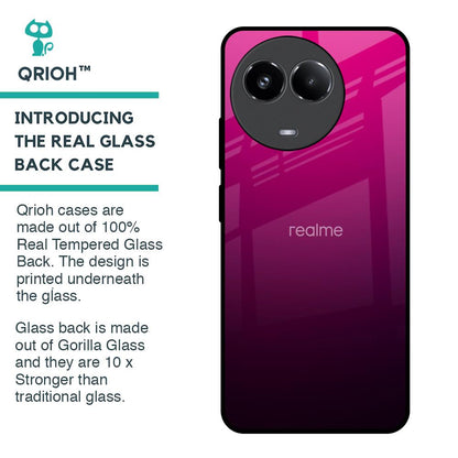 Purple Ombre Pattern Glass Case for Realme 11x 5G