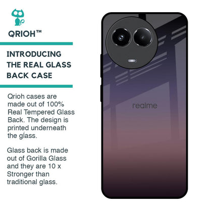 Grey Ombre Glass Case for Realme 11x 5G