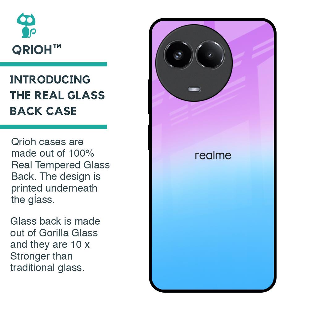 Unicorn Pattern Glass Case for Realme 11x 5G